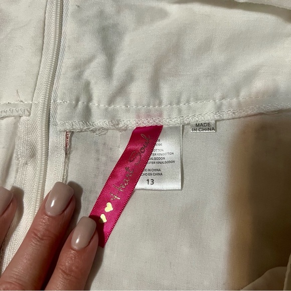 Y2k HeartSoul Floral Embroidered White Midi Skirt -Size 12 -SK13 - Picture 5 of 7